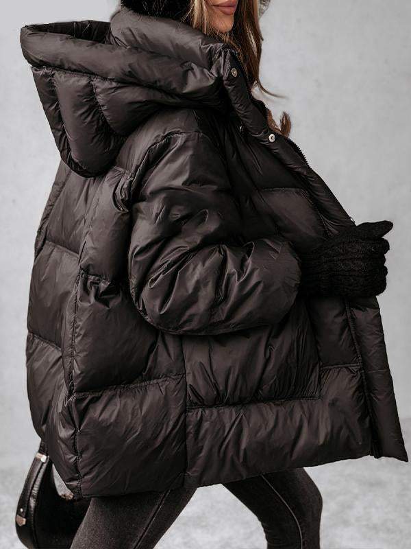Cosy Winter Jacket in Purple or Black – Soft Warm Fit