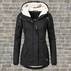 Fleece Lined Winter Jacket with Hood – Warm Everyday Coat