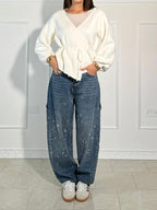 Shiny-Finish Slim Jeans - Coated Stretch Denim