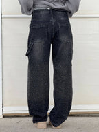 Shiny-Finish Slim Jeans - Coated Stretch Denim
