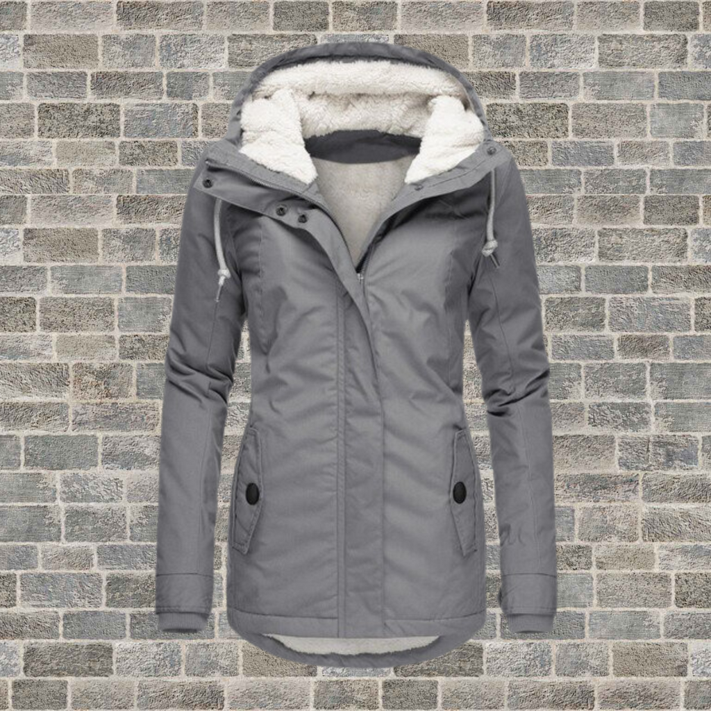 Fleece Lined Winter Jacket with Hood – Warm Everyday Coat