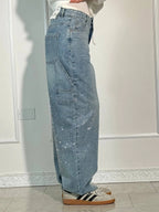 Shiny-Finish Slim Jeans - Coated Stretch Denim