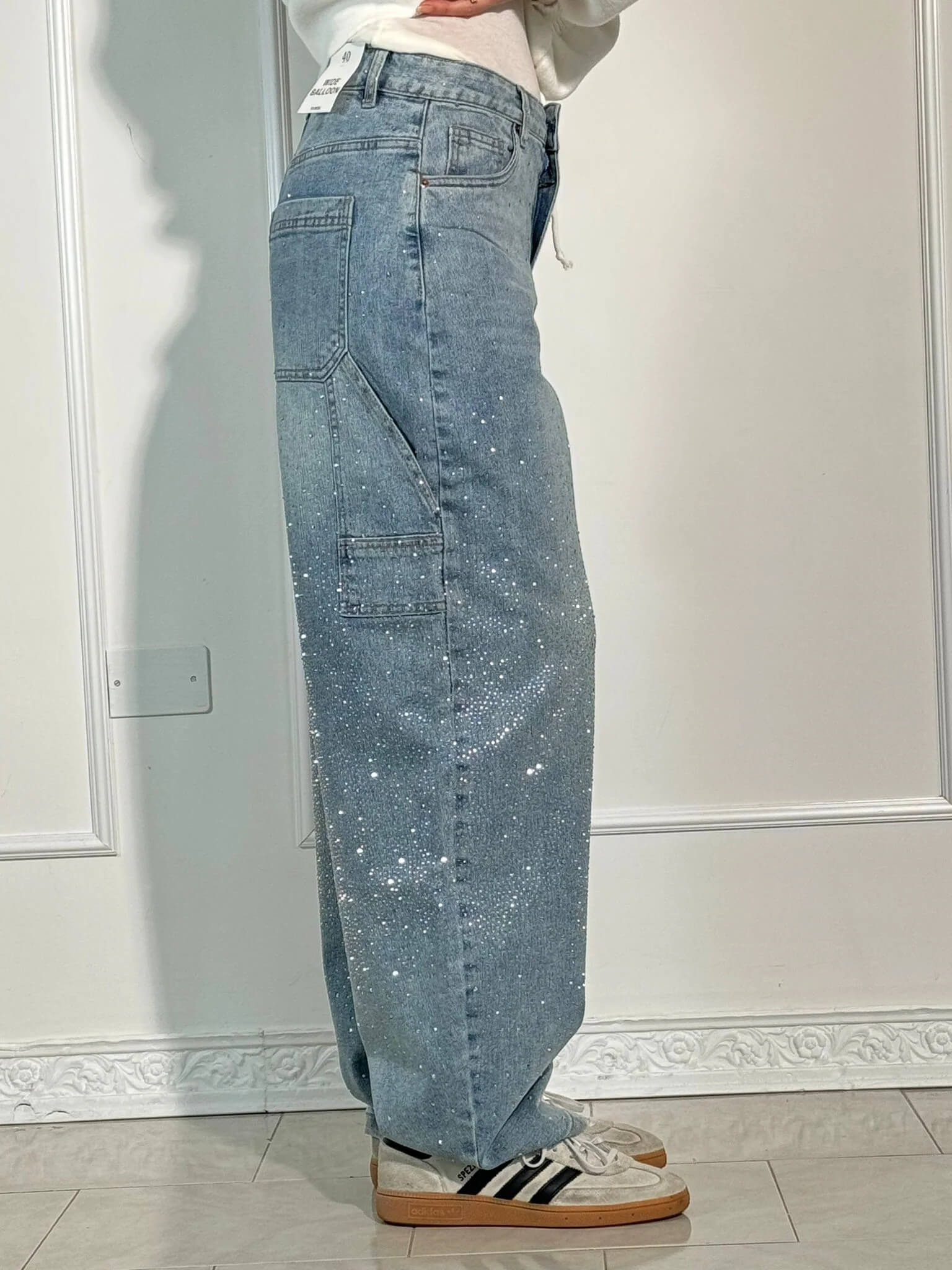 Shiny-Finish Slim Jeans - Coated Stretch Denim