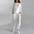Women's Crew-Neck Sweatshirt and Cargo Jogger Set
