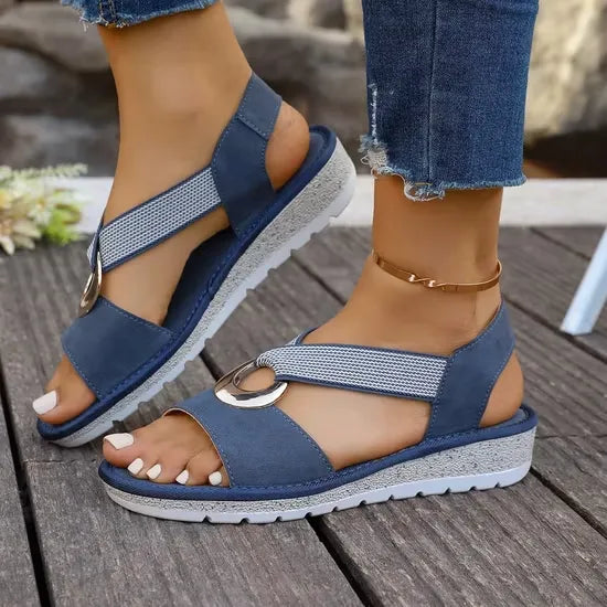 Gold Strappy Sandals – Luxury Metallic Evening Sandal | Meave & Ivy