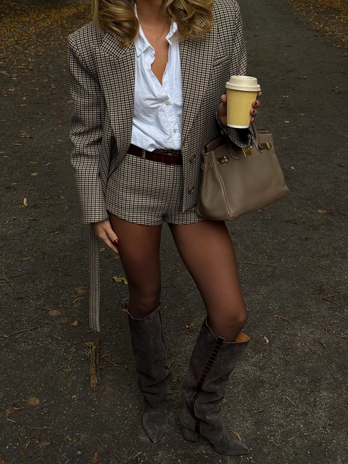 Retro Wool-Blend Jacket - Brown