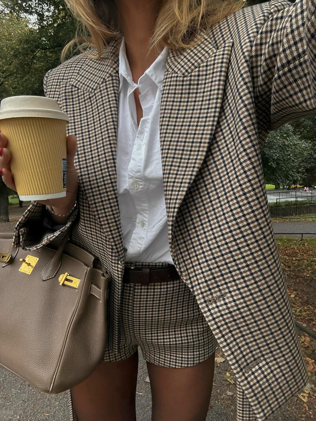 Retro Wool-Blend Jacket - Brown