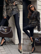 Classic High-Stretch Leggings - Black & Brown
