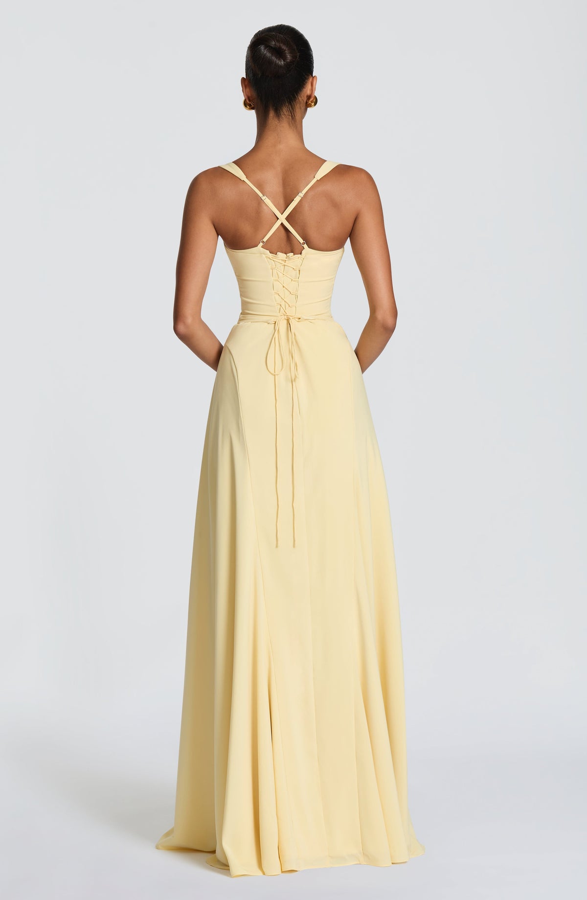 Lemon Yellow Silk Maxi Dress – Radiant Summer Evening Dress | Meave & Ivy
