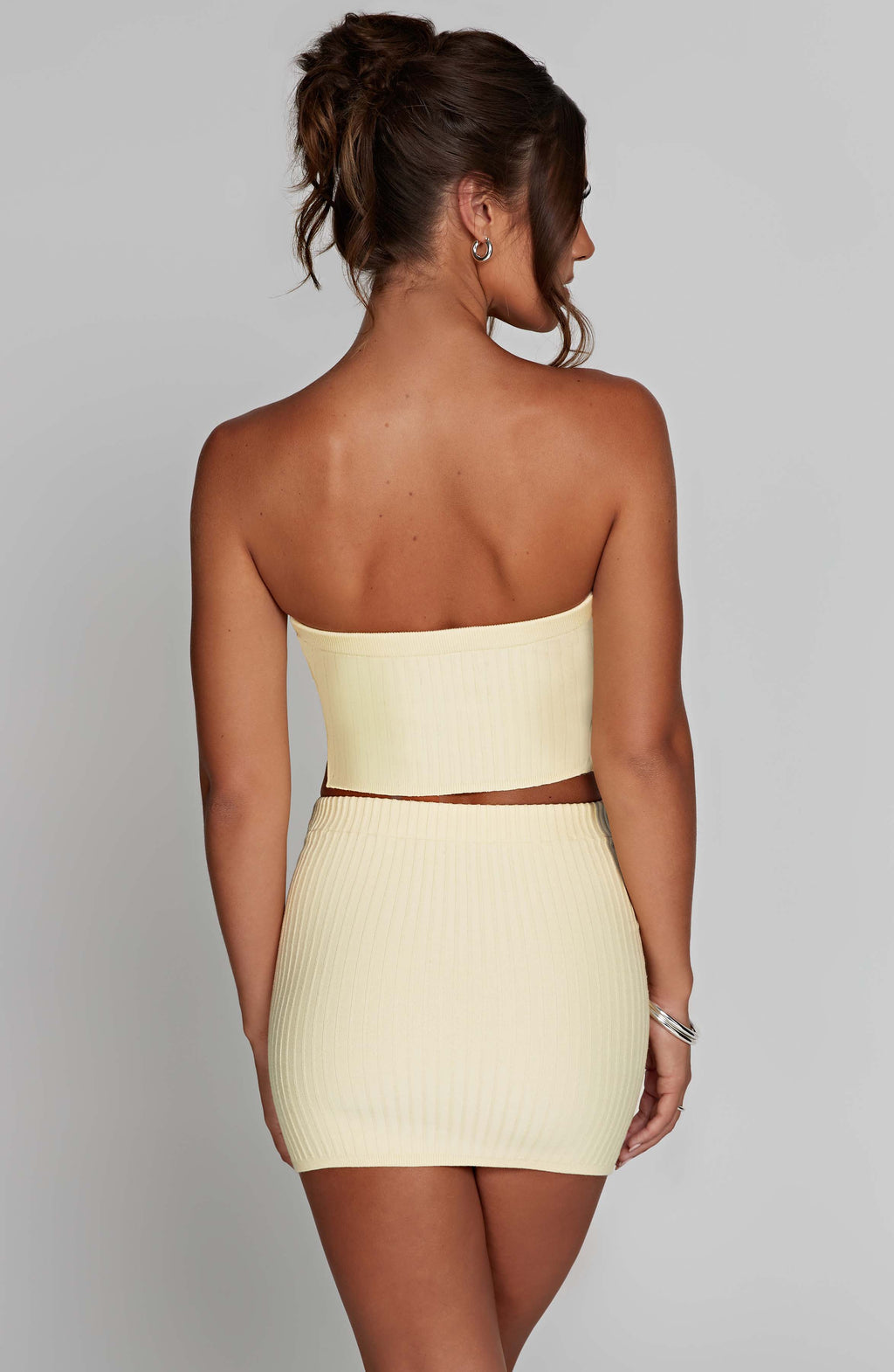 Lemon Yellow Ribbed Mini Dress – Sleek Bodycon Everyday Dress | Meave & Ivy