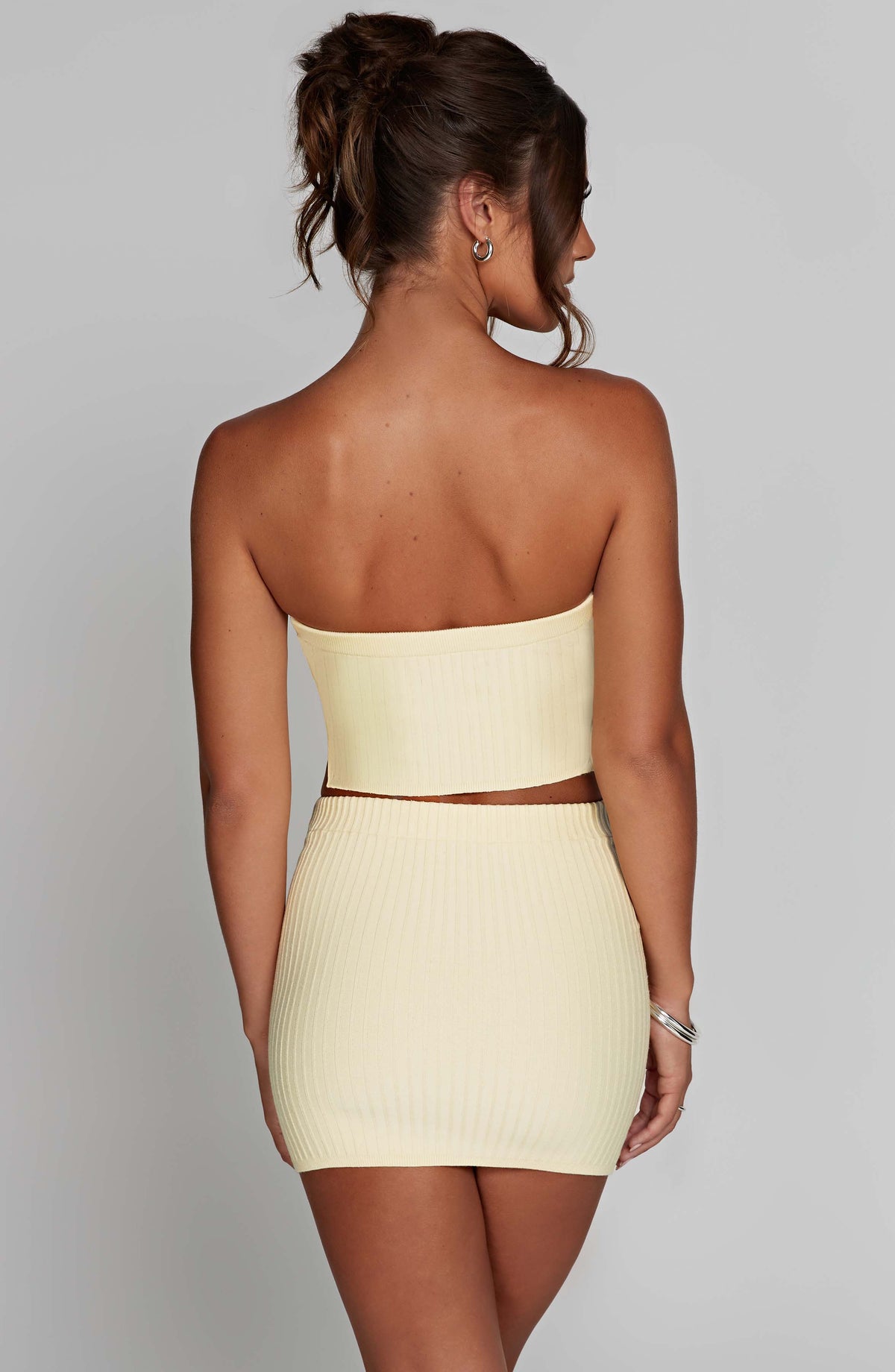 Lemon Yellow Ribbed Mini Dress – Sleek Bodycon Everyday Dress | Meave & Ivy