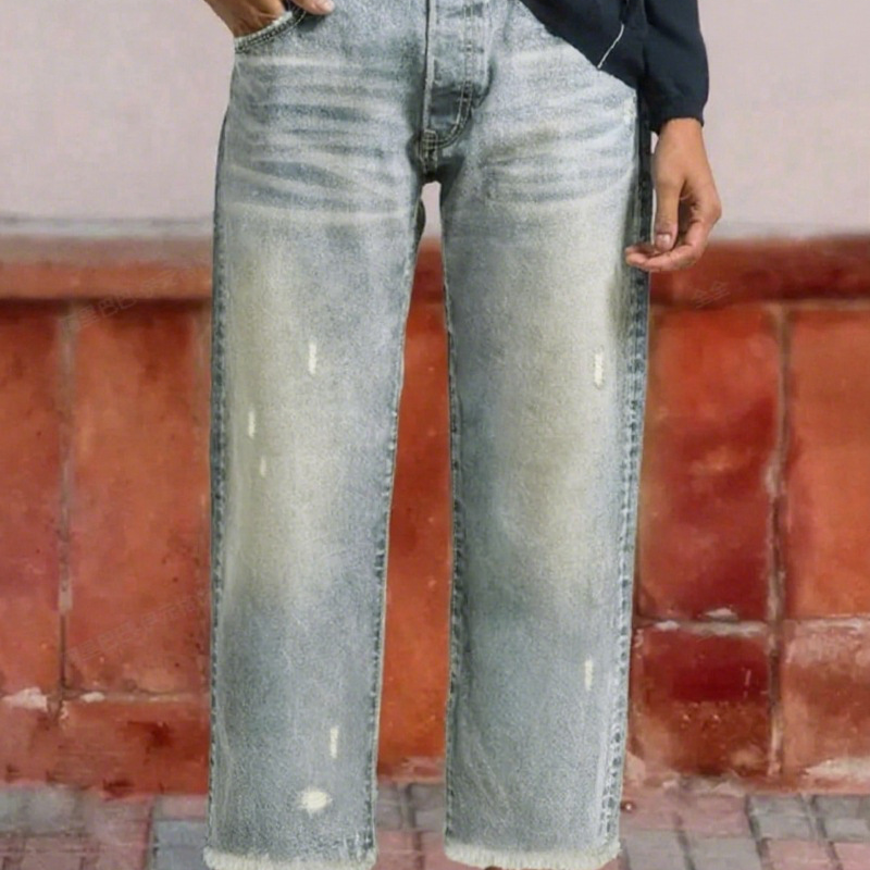 Women's Cropped Straight-Leg Denim Jeans