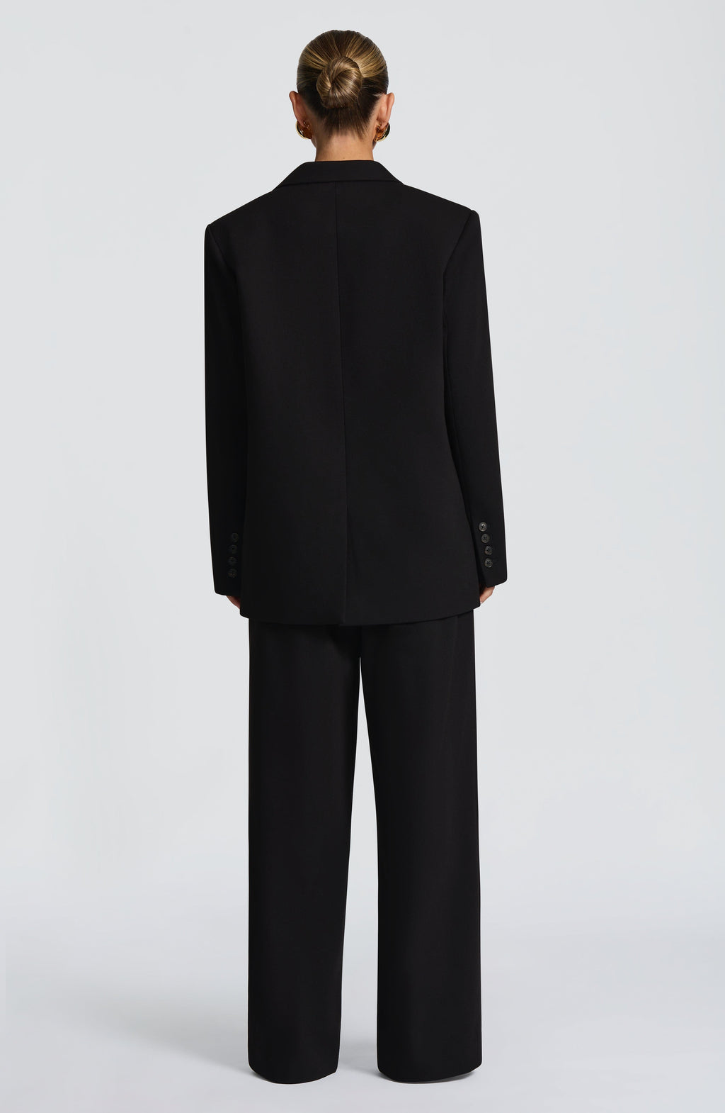 Black High-Waist Wide-Leg Tailored Trousers – Women's Suit Pants | Meave & Ivy