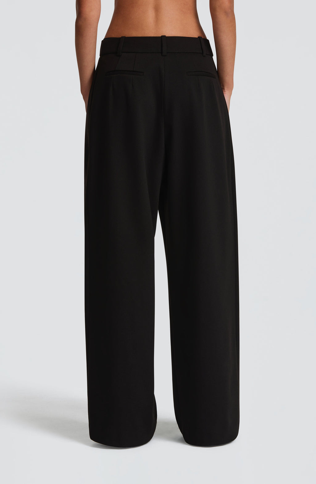 Black High-Waist Wide-Leg Tailored Trousers – Women's Suit Pants | Meave & Ivy