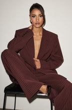 Ivory High-Waist Wide-Leg Tailored Trousers | Meave & Ivy