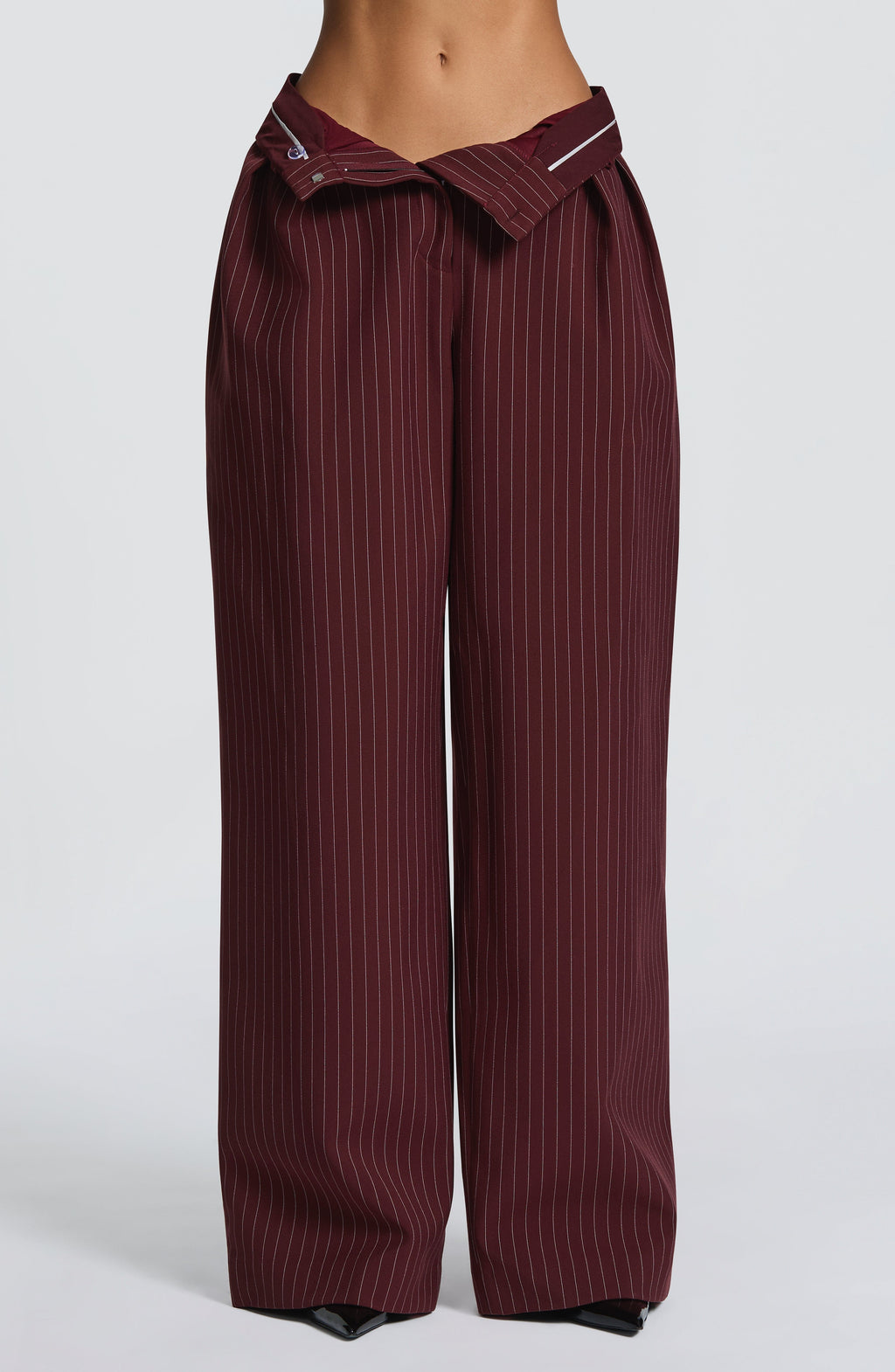 Ivory High-Waist Wide-Leg Tailored Trousers | Meave & Ivy