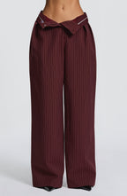 Ivory High-Waist Wide-Leg Tailored Trousers | Meave & Ivy