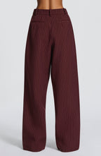 Ivory High-Waist Wide-Leg Tailored Trousers | Meave & Ivy