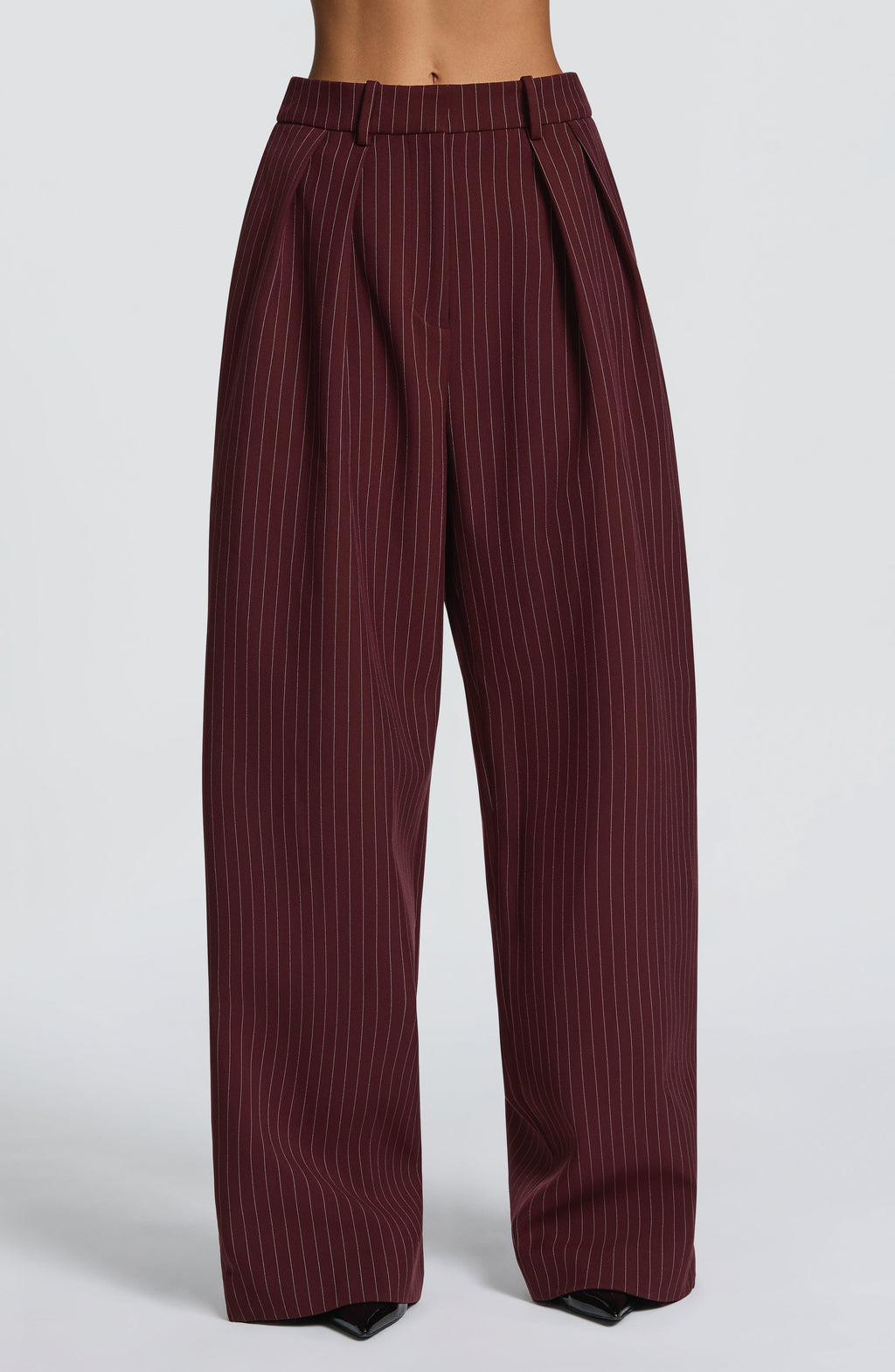 Ivory High-Waist Wide-Leg Tailored Trousers | Meave & Ivy