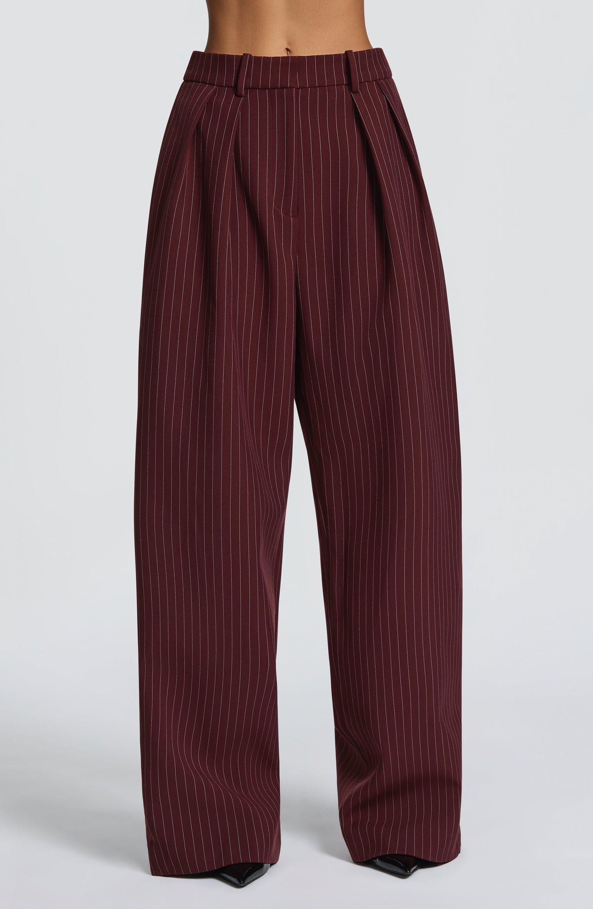 Ivory High-Waist Wide-Leg Tailored Trousers | Meave & Ivy