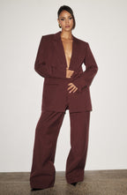 Ivory High-Waist Wide-Leg Tailored Trousers | Meave & Ivy