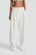 Camel High-Waist Wide-Leg Tailored Trousers | Meave & Ivy