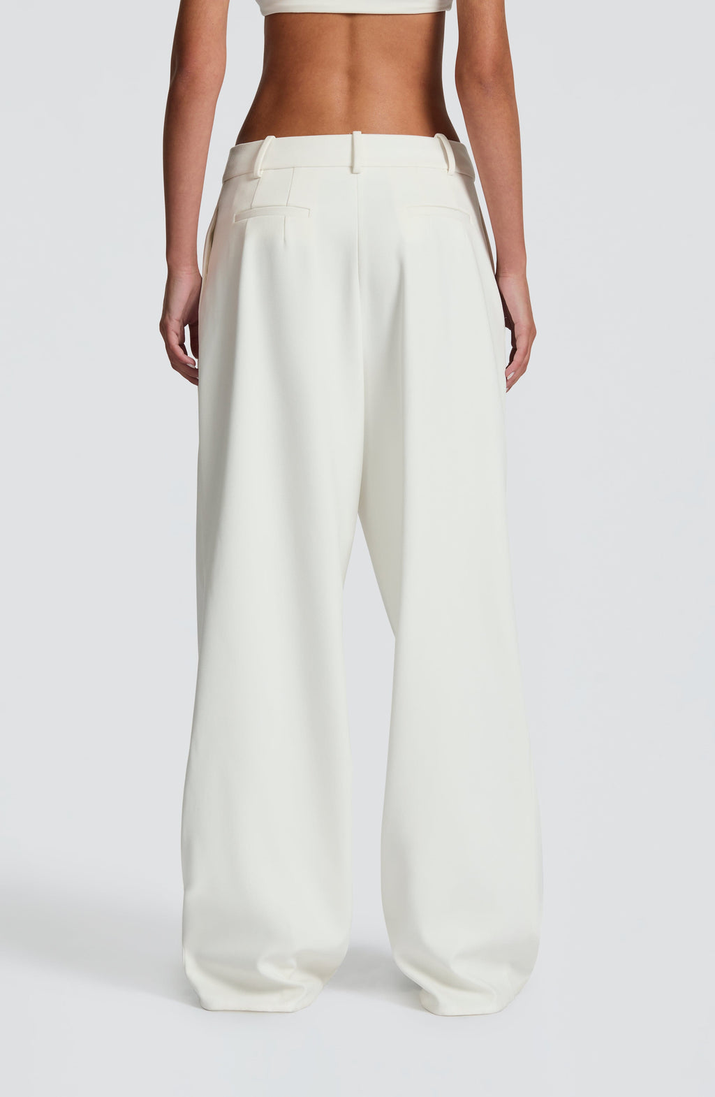 Camel High-Waist Wide-Leg Tailored Trousers | Meave & Ivy