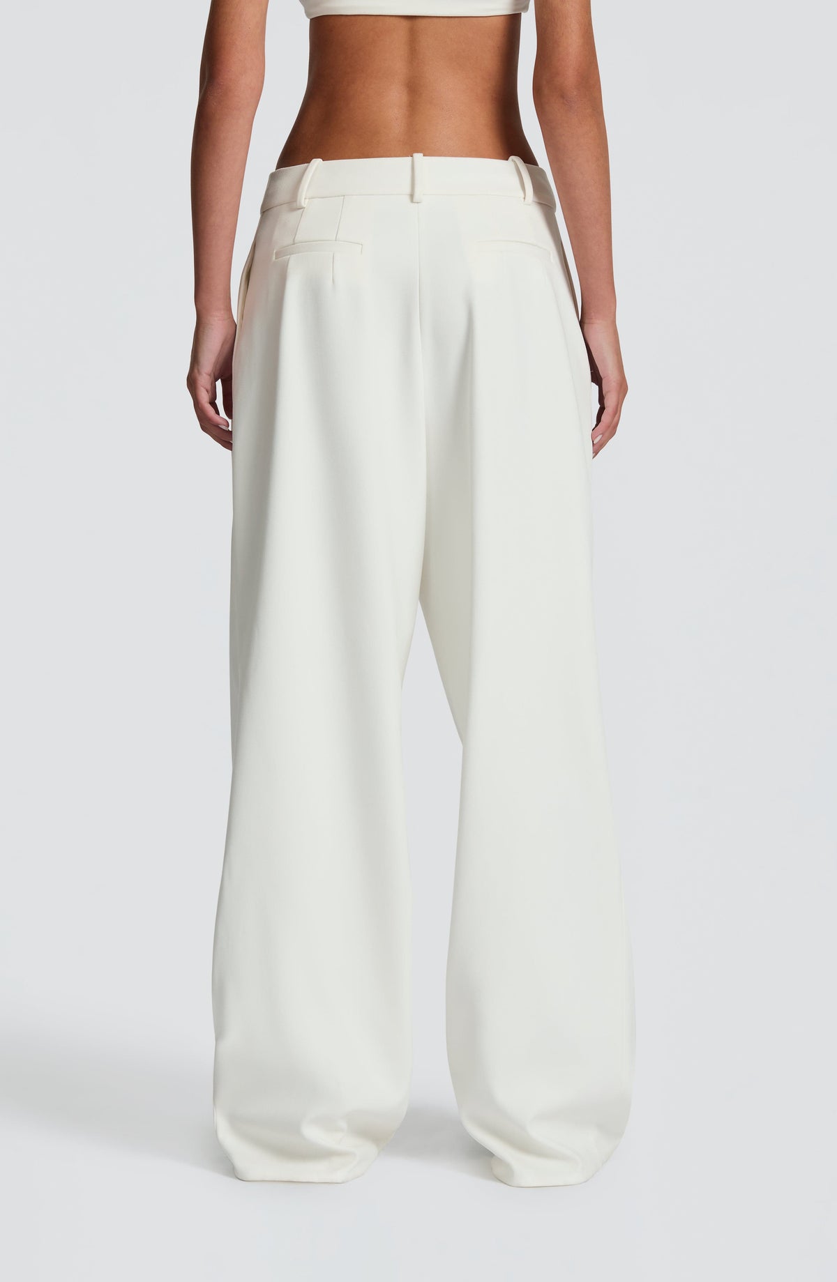 Camel High-Waist Wide-Leg Tailored Trousers | Meave & Ivy