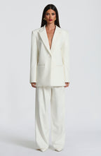 Camel High-Waist Wide-Leg Tailored Trousers | Meave & Ivy