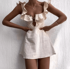 White Bohemian Mini Dress – Women's Boho Summer Beach & Holiday Dress | Meave & Ivy