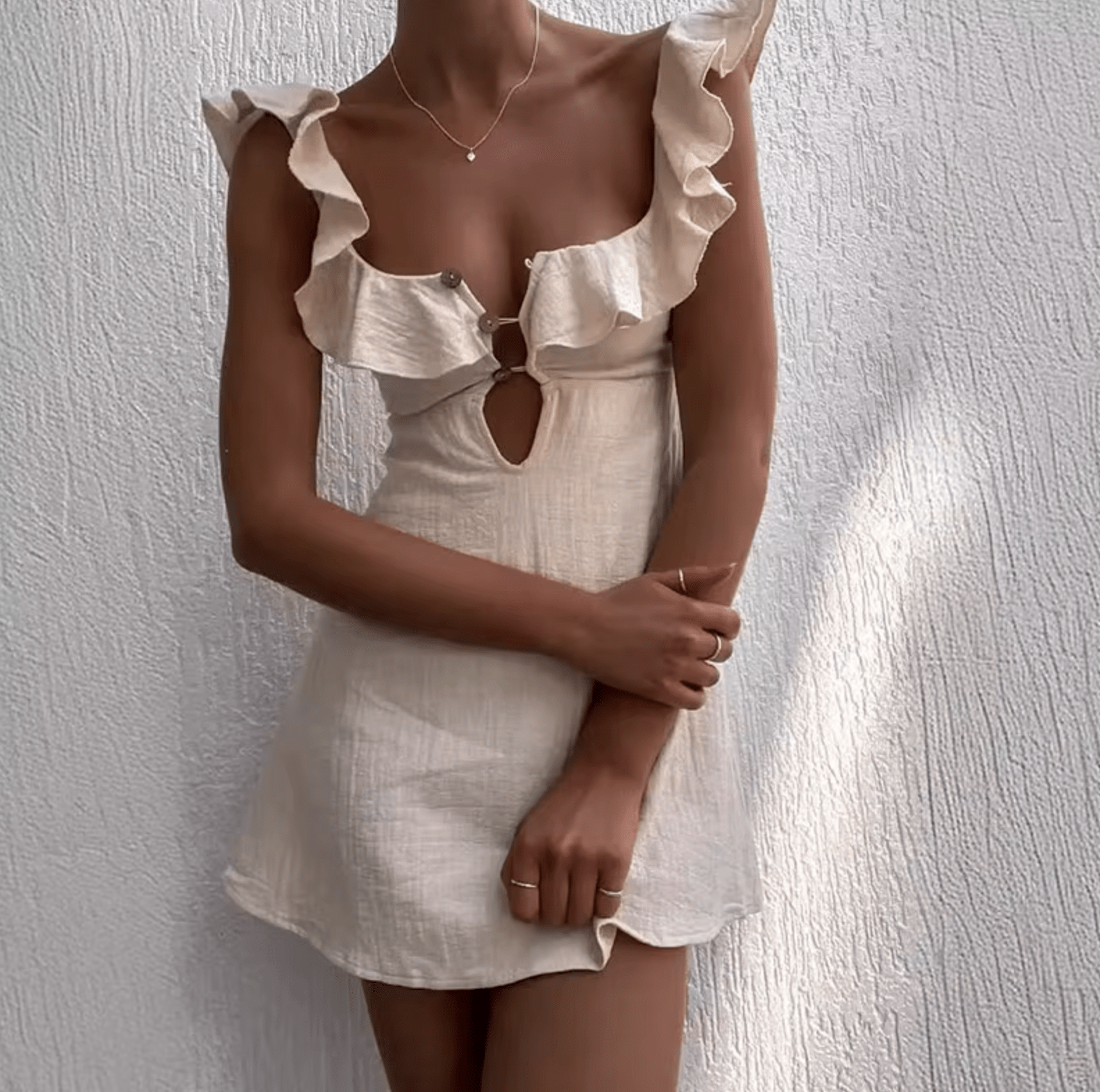 White Bohemian Mini Dress – Women's Boho Summer Beach & Holiday Dress | Meave & Ivy