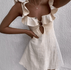 White Bohemian Mini Dress – Women's Boho Summer Beach & Holiday Dress | Meave & Ivy