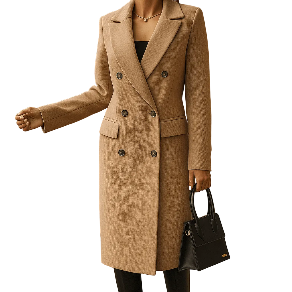 Women's Elegant Long wool-blend Winter Coat