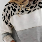 Women's Printed Knit Sweater – Relaxed Long-Sleeve Style