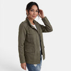 Women's Lightweight Zip Jacket with Lapels