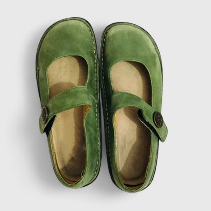 Leather Mary Jane Orthopedic Flats