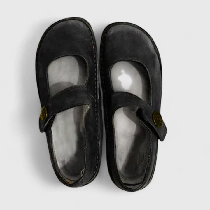 Leather Mary Jane Orthopedic Flats