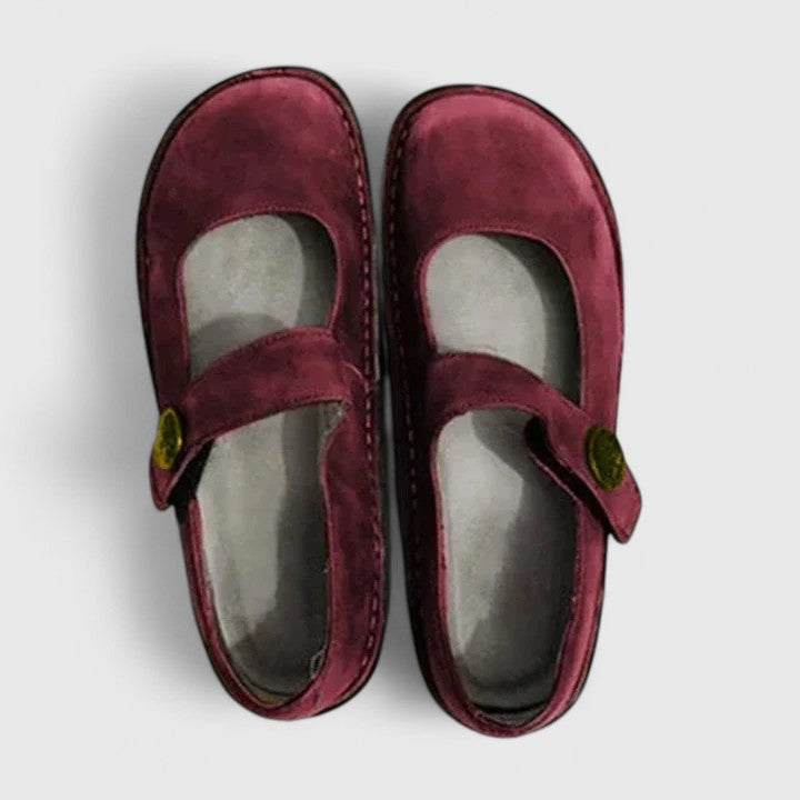 Leather Mary Jane Orthopedic Flats