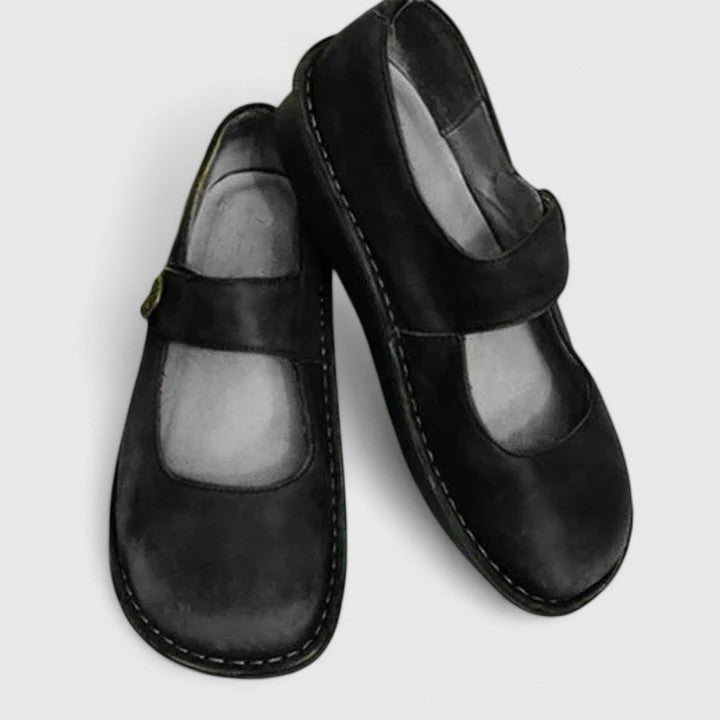 Leather Mary Jane Orthopedic Flats
