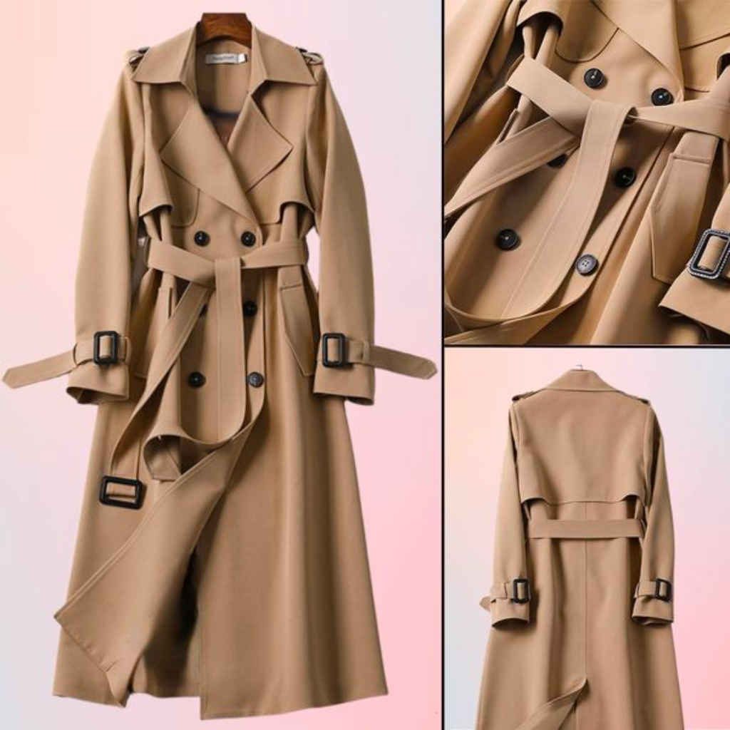 Elegant Long Coat with Double Buttons – Timeless Winter Coat