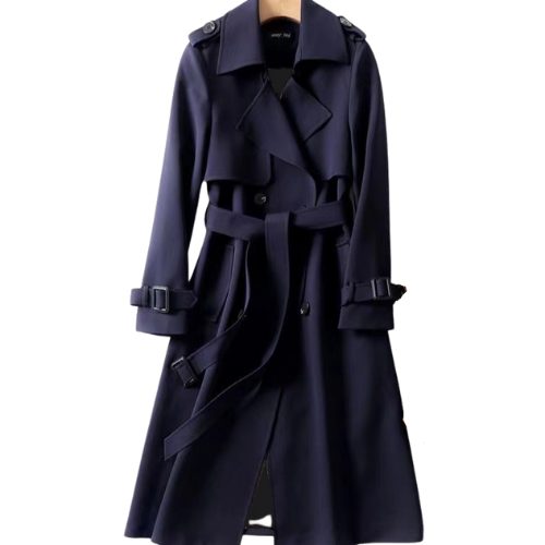 Elegant Long Coat with Double Buttons – Timeless Winter Coat