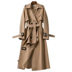 Elegant Long Coat with Double Buttons – Timeless Winter Coat