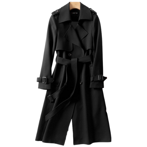 Elegant Long Coat with Double Buttons – Timeless Winter Coat