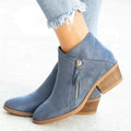 Comfort Boots with Support Insole – Leather Look Ankle Boots