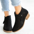 Comfort Boots with Support Insole – Leather Look Ankle Boots