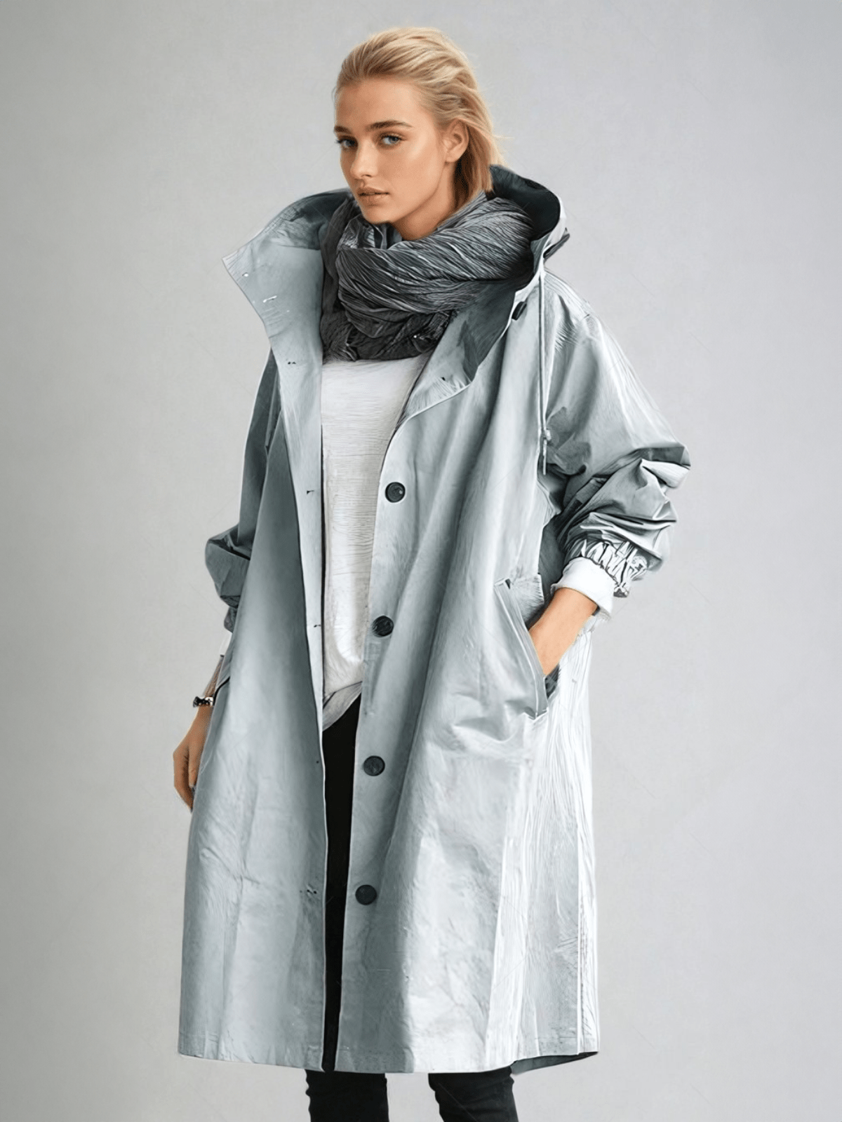 Water-Repellent Trench Coat – Relaxed Fit to 5XL