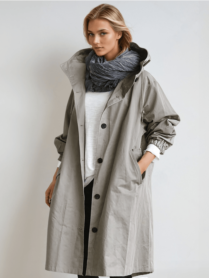 Water-Repellent Trench Coat – Relaxed Fit to 5XL