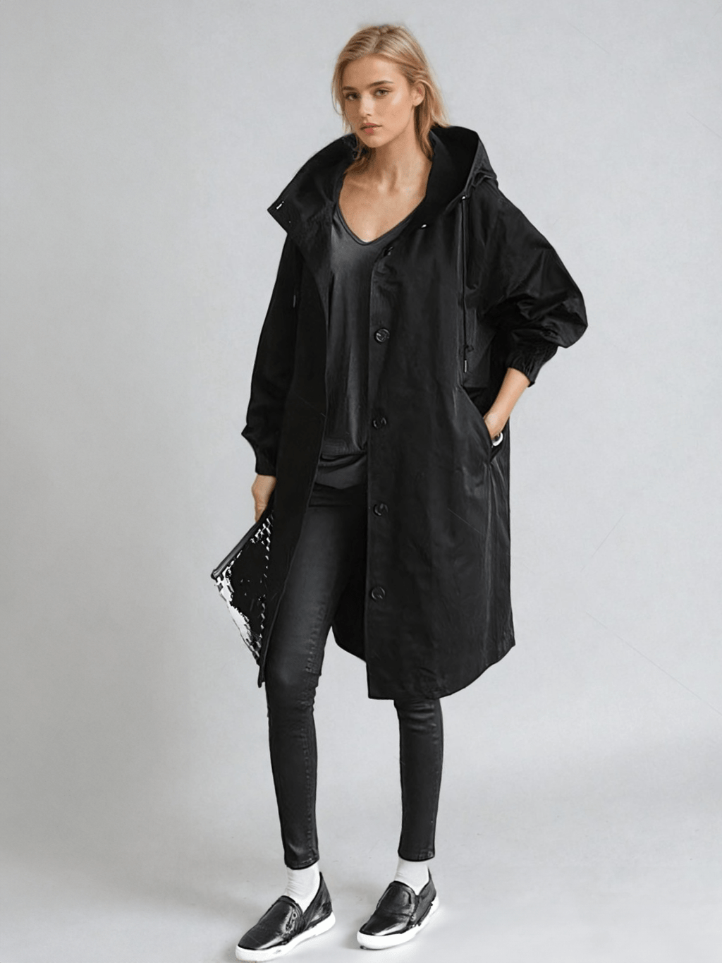 Water-Repellent Trench Coat – Relaxed Fit to 5XL