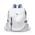 Women's Faux Leather Backpack with Shoulder Strap and Front Zip Pocket