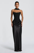 Black Knot Maxi Dress – Elegant Evening Gown | Meave & Ivy